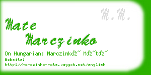 mate marczinko business card